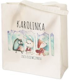 Torba bawełniana ekotorba z nadrukiem dla dziewczynki