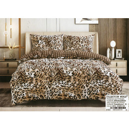 Pościel 140x200 Dwustronna Bawełna Satynowa Collection World Panterka