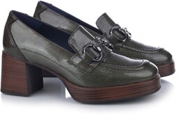 Mokasyny damskie na obcasie Fluchos 102358 CRISTEL D9155-RO
