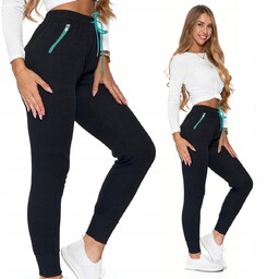 Spodnie Dresowe Damskie Joggery Dresy Moraj - S