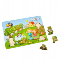 PUZZLE NAKŁADANE W OGRODZIE