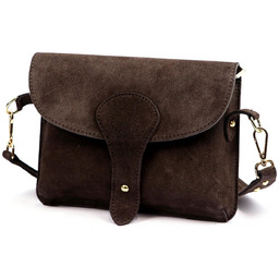 Luka zamszowa damska listonoszka torebka na ramię skórzana