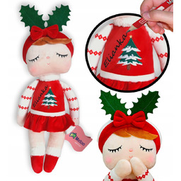 Prezent Świąteczna Lalka Mikołaj Elf Pluszak Figurka Personalizacja