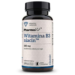 PHARMOVIT Witamina B3 niacin 500 mg, 60 kaps.