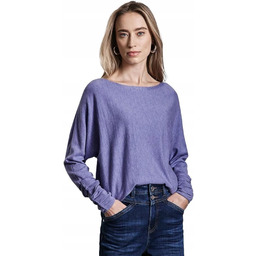 STREET ONE FIOLETOWY SWETER Z LUŹNYM RĘKAWEM