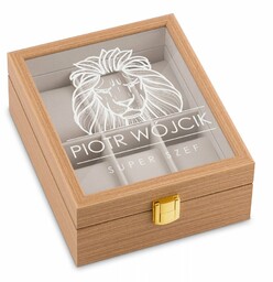 Szkatułka drewniana na 6 zegarków z grawerem