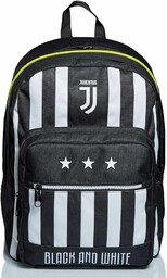 Seven Juventus Double Compartment Backpack,Match, Black and White,