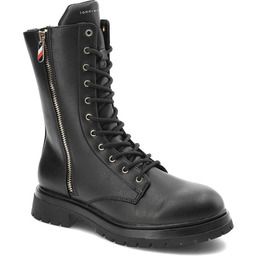 Czarne Botki Tommy Hilfiger Modne Buty Damskie