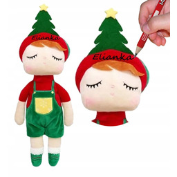 Prezent Świąteczna Lalka Mikołaj Elf Pluszak Figurka Personalizacja