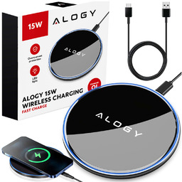 Ładowarka indukcyjna Ultra-Slim Qi 15W bezprzewodowa, szybkie ładowanie