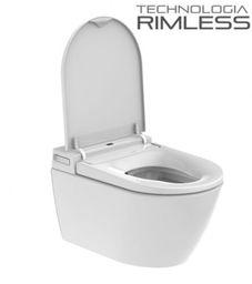 Inteligentny WC/bidet 59,2x40x40 cm rimless z deską soft