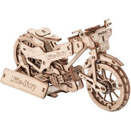 LITTLE STORY Zabawka drewniana Motocykl żużlowy 3D (115