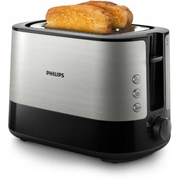 Toster 950W Philips Viva Collection Opiekacz czarny/srebrny HD2637/90