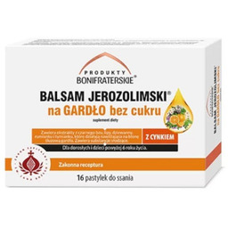 Produkty Bonifraterskie Balsam Jerozolimski na gardło bez cukru,