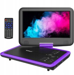 Przenośny Samochodowy Odtwarzacz DVD 9'' LCD Fioletowy