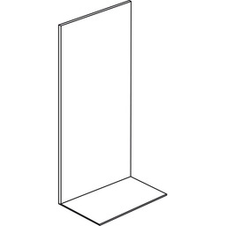 Regał sklepowy jednostronny, pełne ścianki, 2200 x 1000