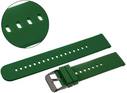 Pasek uniwersalny 18 mm silikonowy zielony, zapinka czarna