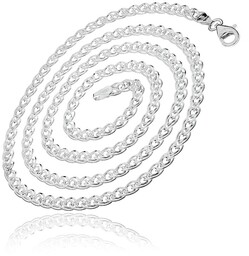 Elegancki srebrny klasyczny łańcuszek łańcuch mona lisa nonna