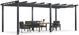 Pergola tarasowa Barbados 3x6 m Garden Point antracyt