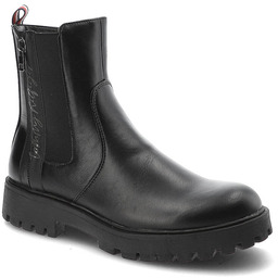 Czarne Botki Tommy Hilfiger Modne Buty Damskie