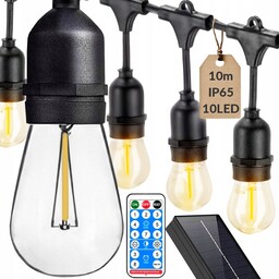 Solarna Girlanda Ogrodowa Lampki Led Łańcuch Balkon Żarówki