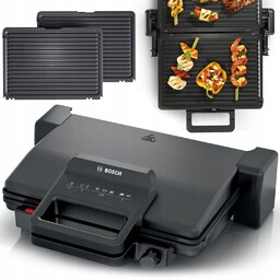 Grill elektryczny rozkładany Bosch TCG3323 kontaktowy 2000W Wyjmowane