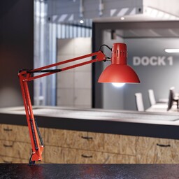 Maul Lampka z klipsem MAULstudy, czerwony, biuro, metal