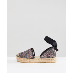 FREE PEOPLE ESPADRYLE Z BROKATOWĄ CHOLEWKĄ I WIĄZANIEM