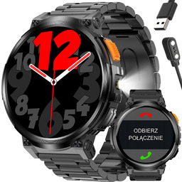 SMARTWATCH MĘSKI GRAVITY GT23-1 - LATARKA, DODATKOWY PASEK
