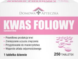 Kwas foliowy 400 g, 250 tabletek