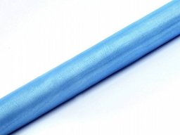 Organza gładka błękitna - 16 cm x 9