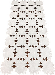 Bieżnik z haftem biały OH-179-A