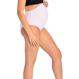 Majtki ciążowe bawełniane figi maxi Iris białe, Teyli
