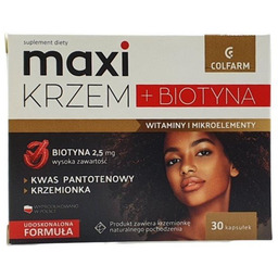 Maxi Krzem + Biotyna, 30 kapsułek