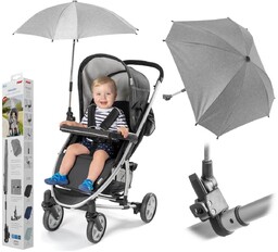 Reer, Parasolka przeciwsłoneczna do wózka, UV50+, Szara