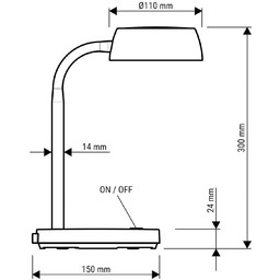 Maul Lampa biurkowa LED MAULabby, czerwony, biuro, tworzywo