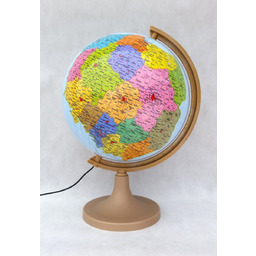 Zachem, podświetlany Globus Polski administracyjno-fizyczny