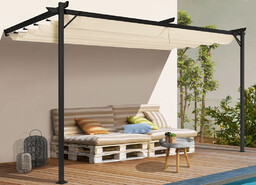 Kremowe zadaszenie tarasu Santana 3x6m Garden Point