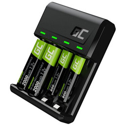 GREENCELL Ładowarka VitalCharger GRSETGC03 + 2 x AA/2000