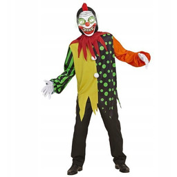 Strój Zły Klaun Maska Klauna Śmiech 128
