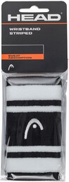 HEAD Unisex Adult Wristband Striped 5, Black/White, 14