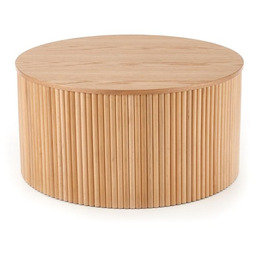 Stolik kawowy okrągły naturalny mat 80 cm Woody