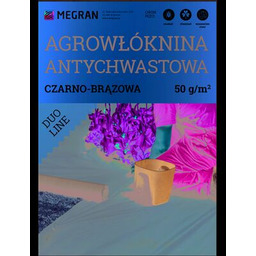 Agrowłóknina antychwastowa DUO-LINE 50 g brązowo-czarna 1,6 m