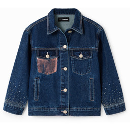 Kurtka dżinsowa trucker serce