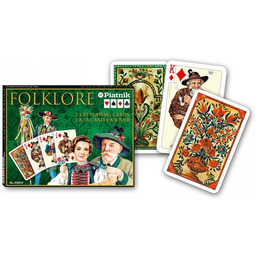 Piatnik Karty Folklor - 2 Talie z Wzorem