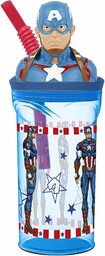 Marvel Plastikowy niebieski kubek dla dzieci Avengers Captain