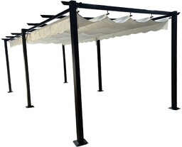 Pergola tarasowa wolnostojąca Teneryfa 3x6 m kremowa