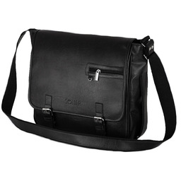 Stylowa torba męska na ramię SOLIER S12 czarna