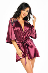 Beauty Night Summer Peignoir Burgundy S/M/L
