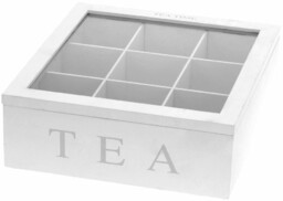 Home Styling Collection Drewniana herbaciarka TEA, 9 przegródek